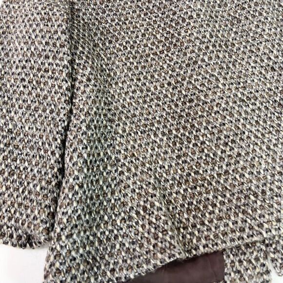 Eileen Fisher Sweater Womens PM Brown Cropped Knit Wool Alpaca Snap Front - Picture 11 of 12